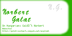 norbert galat business card